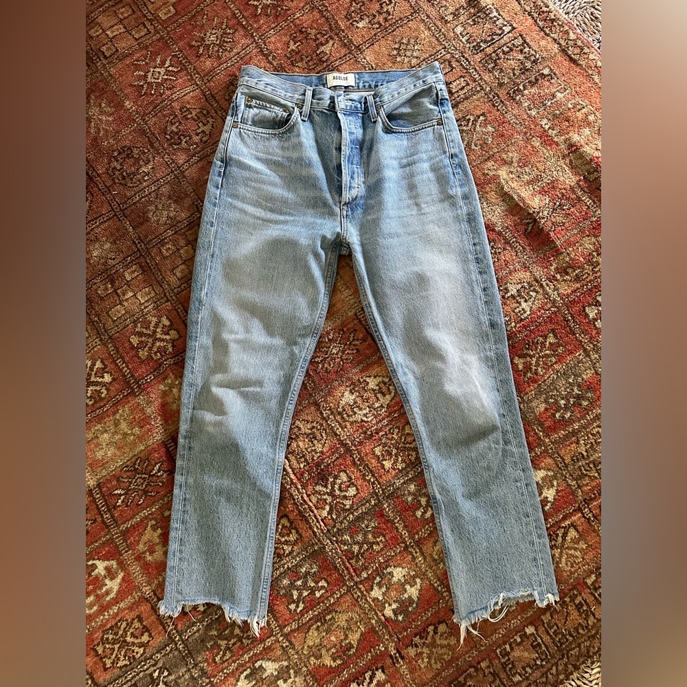 Agolde Riley High Rise Straight Crop Jeans